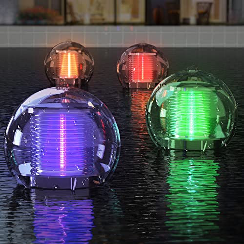 Eletorot Unterwasser Licht Teichlicht Pool-Licht Pool-Beleuchtung Teichbeleuchtung Schwimmende Lampen Solar Schwimmkugel teichbeleuchtung Multifarbige für Blumenvase, Pool, Teich Dekoration (4 Stück)