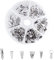 UNICRAFTALE 120pcs 6 Größen 304 Edelstahl Snap On Kautionen Anhänger Kautionen Anschlüsse Edelstahl Kettenverschluss Clip Pinch Clip Anhänger Schmuck Verschlüsse Für Anhänger Halskette