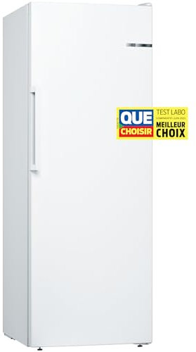 Bosch GSN29UWEW Série 4, Congélateur pose-libre, 200 L, 5 tiroirs de congélation, 161 x 60 cm (HxL), Blanc