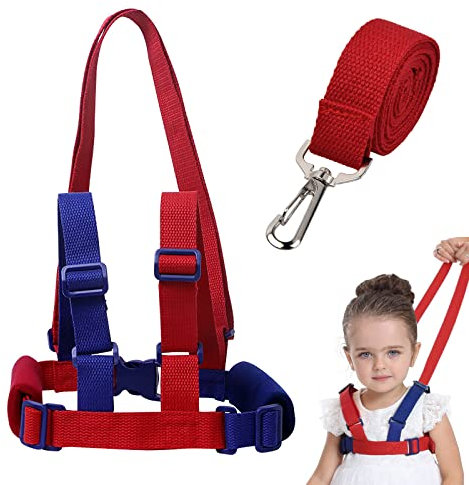 Kleinkinder Sicherheitsleine Kleinkinder Gehgeschirr Anti-Verlust Laufgeschirr Wandern Polyester Stehen Gehen Lernen Helfer mit 120 cm langer Leine für Kinder 1-5 Jahre alte