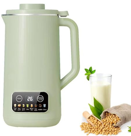 Soy Milk Maker Machine,Silent Smart Appointment One-Click Cleaning Insulation Multifunction Automatic Stainless 10 Blades, Homemade Porridge, Juicer，Tea，Soybean，Oat， Boiling Water Baby Food