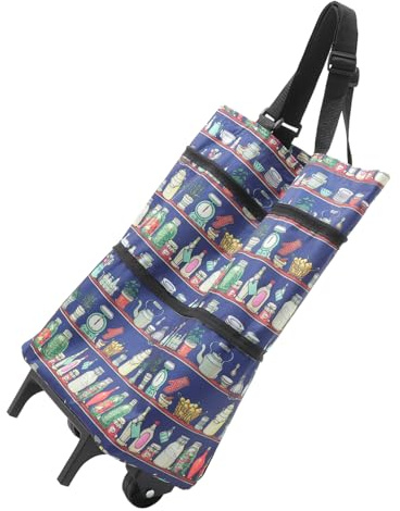 Gatuida Carrito de Compras Plegable con Ruedas de Abs y Bolsa de Lona Resistente para Compras y Viajes Cómodos y Prácticos