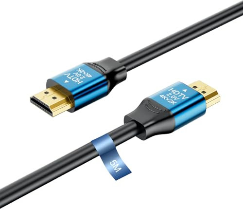 VoltWave Cavo hdmi 2.0 cavi hdmi HD 4kX2k 60hz 18Gbps supporta il formato 3D Adatto per laptop, monitor, proiettori, televisori HD, PS5 e altri. 1.5M cavi (HDMI-5M)