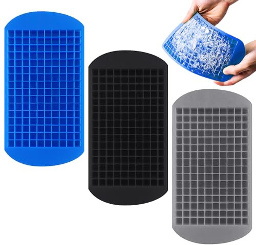 3 piccoli contenitori per cubetti di ghiaccio, mini cubetti di ghiaccio, in silicone, per cubetti di ghiaccio, piccola macchina per il ghiaccio