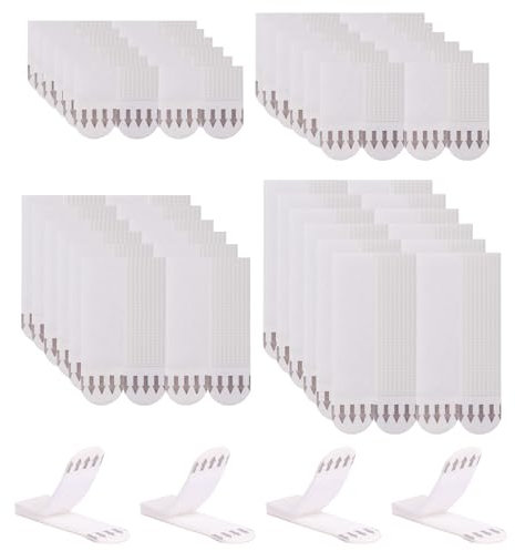 48 Pairs(96 Strips) Picture Hanging Strips, Picture Canvas Hanger No Nails, Photo Frame Stickers for Wall, Damage Free Adhesive Poster Refill Mounting Strips for Frame Hanging and Decorations