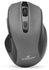 Bluestork M-WL-OFF75 - Souris sans Fil Double Connexion : Bluetooth & USB 2.4 Ghz - sans Fil Rechargeable, Ambidextre, Ergonomique - silencieuse pour PC/Mac – New (Grise)