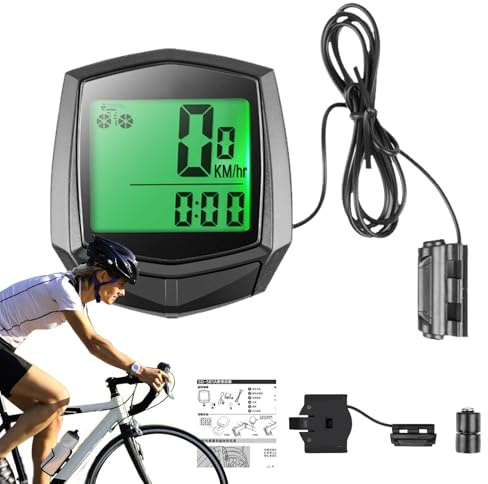 Computer da bicicletta con cavo, tachimetro e contachilometri, ciclocomputer, accessori per bici, sveglia automatica per gli appassionati di ciclismo