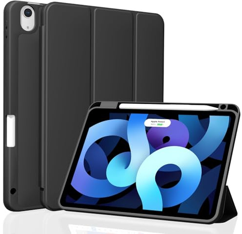 TXWLLIU Fodral för iPad 11 Generationen (A16) 11 Tum 2025/iPad 10 G 10,9 Tum 2022 med Pennhållare, Lätt Skyddsskal och Automatisk Viloläge/Väckningsfunktion, Svart