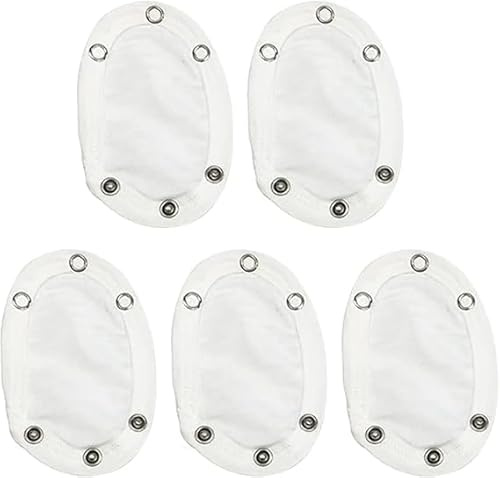 Ymhapp 5 Pcs White Jumpsuit Diaper Infant Romper Length Extender Bodysuit Snap Button Extended Diaper for Triangle Crotch Bodysuits Clothing