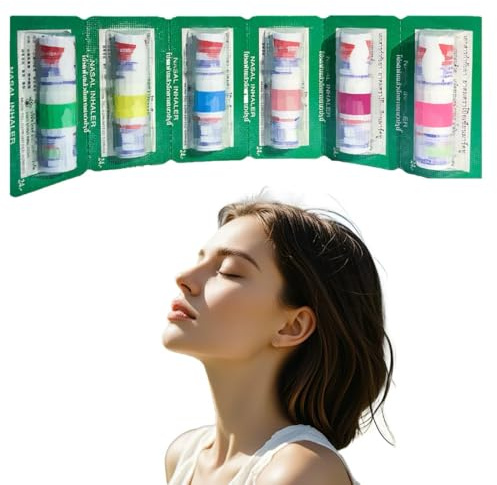JNZAEK 8 piezas Inhalador Nasal Tailandia | Fabricado con Hierbas, Plantas Naturales y Aceite de Mentol | Esencia de Eucalipto con un Efecto Refrescante
