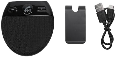 Cuifati Kit Manos Libres Bluetooth para Coche, Altavoz Inalámbrico con Reducción de Ruido para Coche con Clip de Visera, Kit de Altavoz Inalámbrico con Indicación de Voz, Transmisión de