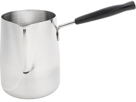Cocoarm Caffettiera Turca, Caffettiera in Acciaio Inossidabile 304 con Becco Ad Aquila per Riscaldare Latte Cioccolato Burro Compatibile con Stufe a Gas e a Induzione (350ML)