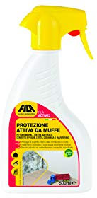 FILA Surface Care Solutions, ACTIVE2, Protettivo Anti Muffa contro la Ricomparsa, per Muri Interni da usare prima della Vernice Antimuffa, Trattamento Spray Trasparente Protettivo, 500ml