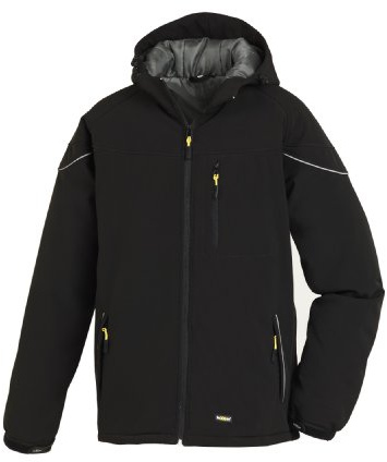 Texxor 4138 - Inverno giacca softshell velo, giacca lavoro foderato in pile, m, nero
