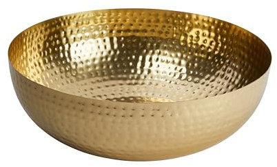 Creative Co-Op DA7392, Gold Finish Round Hammered Metal Bowl