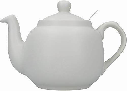 London Pottery Farmhouse Tetera con Infusor en Caja de Regalo, Cerámica, Gris Nórdico, 4 Tazas (1,2 litros)