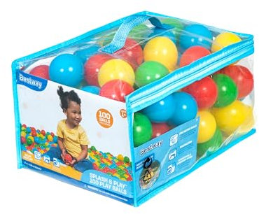 Bestway 52648-7 Palline gioco Splash & Play di 4 colori assortiti, 10 pezzi