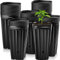Macetas altas para árboles, macetas de plástico para vivero profundo de 7.8 pulgadas, maceta para plantas de jardín de interiores y exteriores, verduras, frutas (25 piezas)