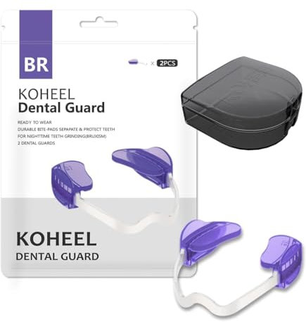 KOHEEL Gouttière Dentaire Ajustable Sans Ébullition pour Bruxisme, Protège-Dents de Nuit Confortable, Soulagement des Douleurs ATM et Amélioration du Sommeil (Lot de 2)
