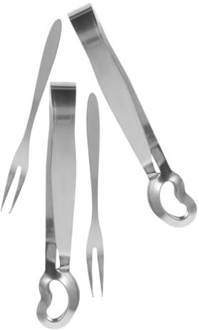 LIGIGWASH 4piezas Utensilios Para Caracoles De Acero Inoxidable Tenedor y Para Mariscos Herramientas De Cocina Para Servir Casa y Restaurantes