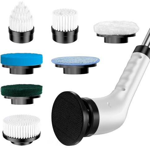 Cabezales Repuesto para Cepillo Limpieza, FYDEE 7 en 1 Cabezales de Repuesto para Cepillo Eléctrico Rotatorio ANS-8050/8051/8052, Compatibles con la Mayoría de Cepillos de Limpieza para Baño, Ducha