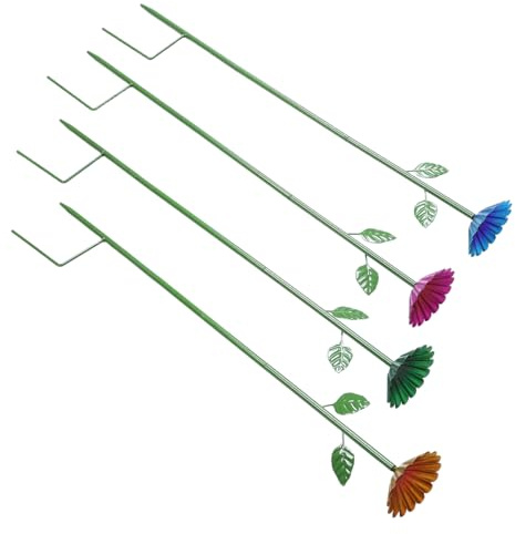 YARNOW 4pcs Flower Shape Bee Watering Station Metal Stake Hummingbird Feeder for Outdoor Garden Decor Easy to Install Feeder for Lawn Charming Vintage Style