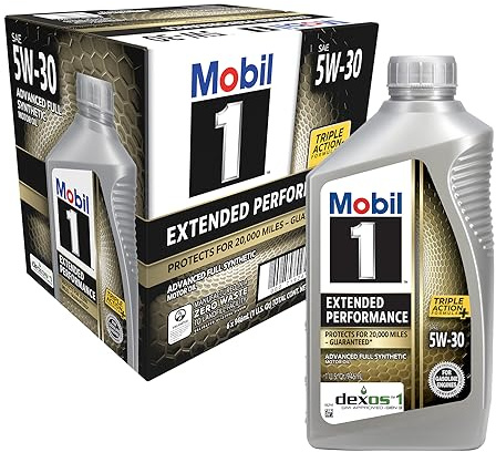 Mobil 1 Extended Performance Full Synthetic Motor Oil 5W-30, 6-pack of 1 quarts