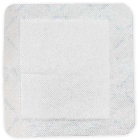 DermaRite's Bordered Gauze Dressing with Adhesive Border - Flexible Non-Linting Material, First-Aid, Individually Packaged - 6 in. x 6 in., 1 Count, 100 Packs, 100 Total