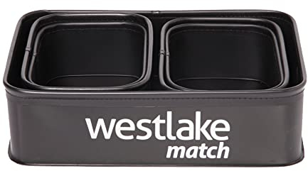 Westlake 5 Piece Rectangular Bait Storage Pack, Fishing Tackle Box, Bait Boxes, Fishing Equipment, Fishing Accessories, Black