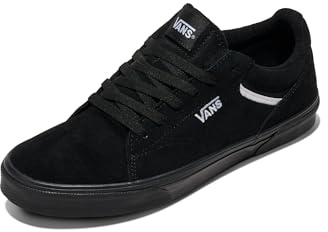 Vans Herren Seldan Wildleder-Trainer, Black/Black, 42.5 EU