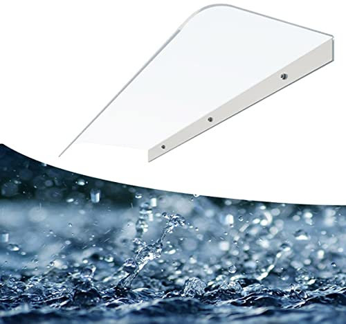 Auvent De Porte D'entrée Latérale De Terrasse Marquise Solaire Hauvent Toit Abri Protection Contre La Pluie Size : W: 80cm/100cm/120cm L:40cm/50cm (Color : Clear, Size : 50x100cm)