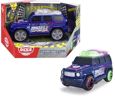 Dickie Toys - Mercedes-Benz G-Klasse Beat Spinner (23 cm) - tanzendes Streets N BEATZ Spielzeugauto, motorisiert, EDM-Sound & Farbwechsel, batteriebetrieben, Auto für Kinder ab 3 Jahre