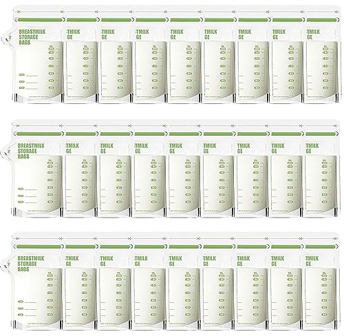 HZZXCH 30 Pack Breast Milk Storage Bags with Zipper - Breast Milk Storage Bags - Breast Milk Storage Bags - Freezer Containers - Double Secure Closure -