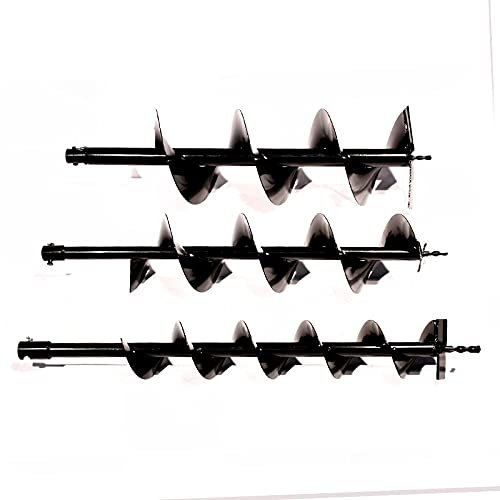 Benzin Erdbohrer 52cc 1.9w 2.4ps Erdbohrgerät, 2-Takt Erdlochbohrer Pfahlbohrer, Bodenbohrer mit Handwagen, für Grubengräber Landwirtschaft Forstwirtschaft (Bohraufsätze)