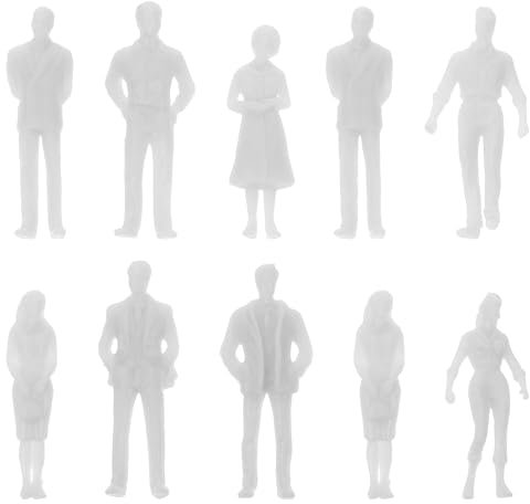 Lurrose 10St modellfiguren 1:50 -Puppenhausmenschen Modelleisenbahn Landschaft DIY-Modellbau Puppenhausminiaturen 3.6cm Kleine Menschen Aus Kunststoff FüR Dekoration