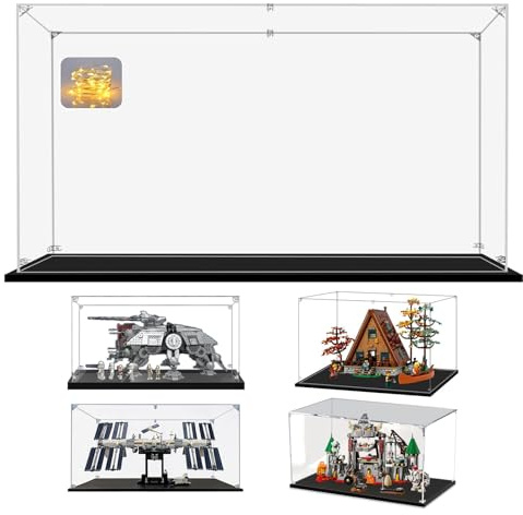 55x35x30cm 3mm Vitrine Acrylique pour Lego 60372 71423 21343 42620 21321,Grand Boîte de Présentation Transparente