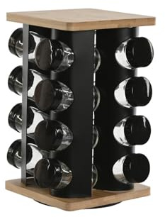 ESPECIERO SET 16 METALL BAMBU 20 x 20 x 28 4,3 x 10 svart