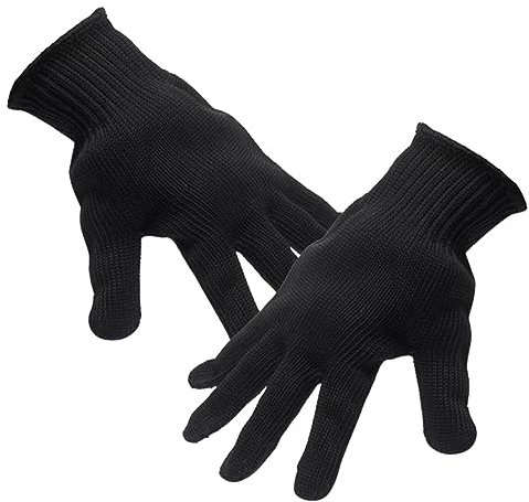 KONTONTY Schnittschutzhandschuhe Level Cut Resistant Handschuhe Für Küche Und Garten Atmungsaktiv Leicht Schnittfest Schwarze Sicherheitshandschuhe Zum Schneiden Schnitzen Austernschälen Un