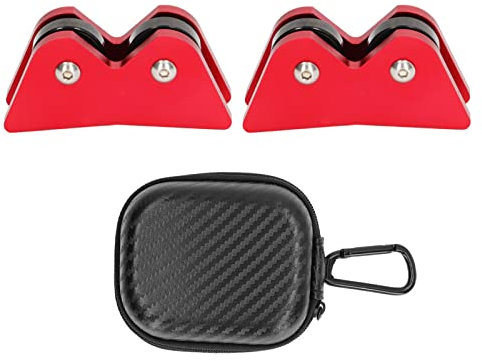 ZAWELIYO Pool Queue Geradheitsprüfer, Aluminium Billard Queue Geradheitsdetektor für Billard, Snooker Queues, Praktisch für den Privaten und öffentlichen Gebrauch (Rot)