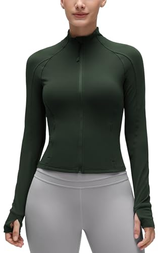 CRZ YOGA Butterluxe Jackor Midjelängd | Extremt mjuk, atletisk, smal passform, hel dragkedja, sidofickor, tumhål, för kvinnor