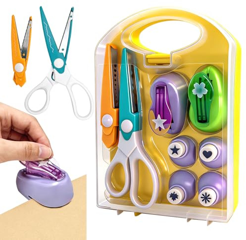 Motivstansare, 6 stycken pappersstansarset, stansar för pyssel med hantverksskärare, NlsqEU motivhålslagare papper utstansare, stansare set, för gör-det-själv klippbok fotoalbum hantverk
