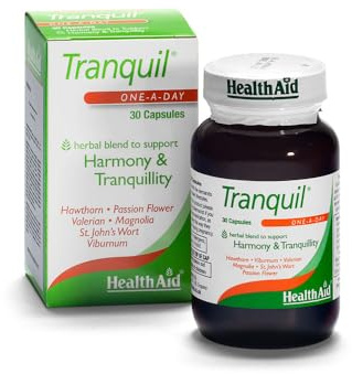 Healthaid Tranquil (Magnolia, Valerian och St John's Wort Complex) – 30 kapslar