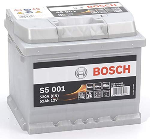 Bosch S5001 - Batterie Auto - 52A/h - 520A - Technologie Plomb-Acide - pour les Véhicules sans Système Start/Stop