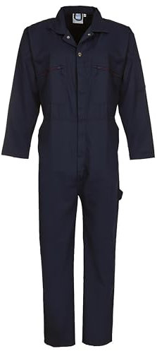 Fort - Zip Front Coverall - Navy - 44 - Handy Pockets - Work Overalls for Men
