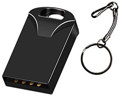 Super Mini clé USB Flash Disque U Thumb Drive Suspension Drive avec imperméable à l'eau et à la poussière et résistant aux Chocs (Noir 8GB)