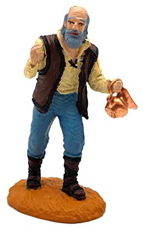 Acan Tradineur - Figura de un Bodeguero para belén - Fabricado en Durexina - Figuras Decorativas Divertidas para Nacimiento, Navidad, decoración Tradicional - 10 x 4 x 6 cm