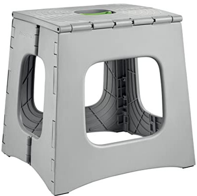 Tescoma - 900958, ProfiMATE, Sgabello Pieghevole, per Cucina e Bagno, Salvaspazio, Richiudibile, 35 cm, Plastica, Grigio