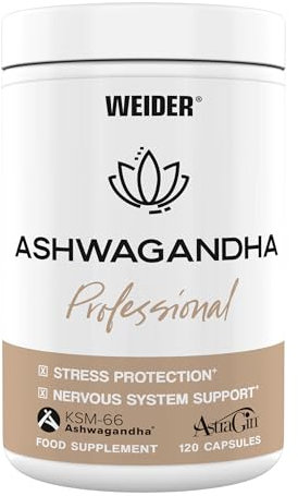 Weider Ashwagandha Professional - KSM-66 Ashwagandha mit AstraGin für Stressabbau & Vitalität - 120 Kapseln