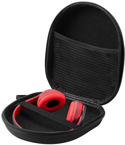 Funda Auriculares Diadema, Funda Cascos 21 x 19 * 6 cm - Bolsa Protectora para Auricolares Over Ear, Estuche de Viaje Universal, Funda de Transporte, para Sony/Bose/JBL Tune 760NC/660/560/520 - Negra