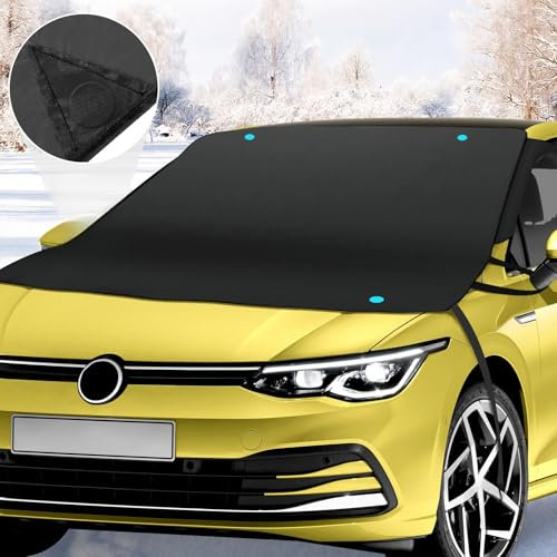 Tovtlan Frontscheibenabdeckung Auto, Abdeckung Windschutzscheibe Winter,Windschutzscheibenabdeckung, Auto Frontscheib Autoscheibenabdeckungfür gegen Schnee Frost und Sonne